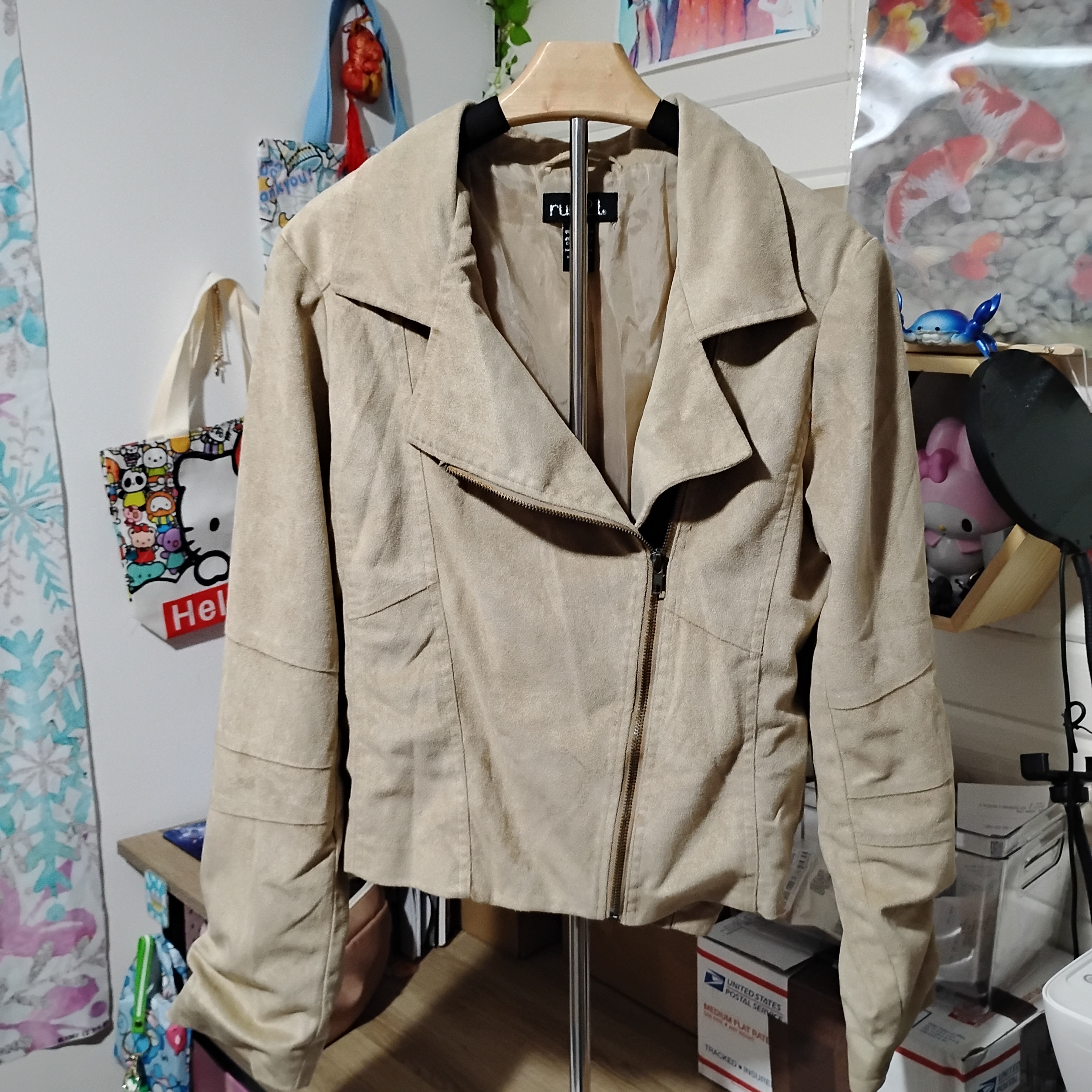 Rue21 Tan Leather Jacket For Women